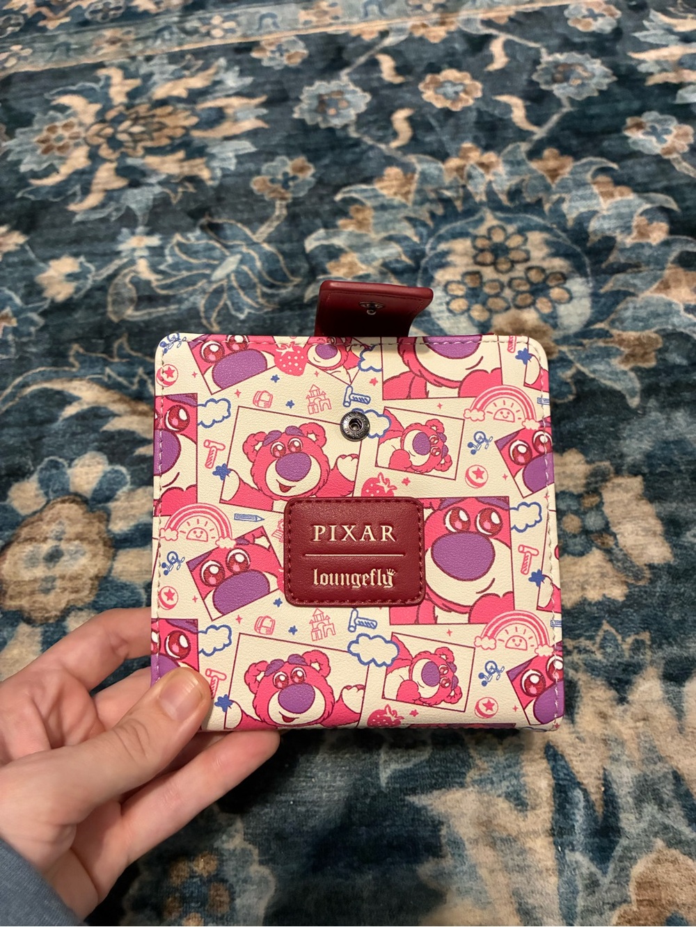 Loungefly Pixar Pink & Cream Lotso Foldable Wallet